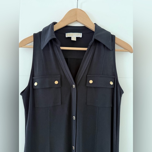 MICHAEL Michael Kors Matte Jersey Belted Dress, size medium. - Picture 5 of 8